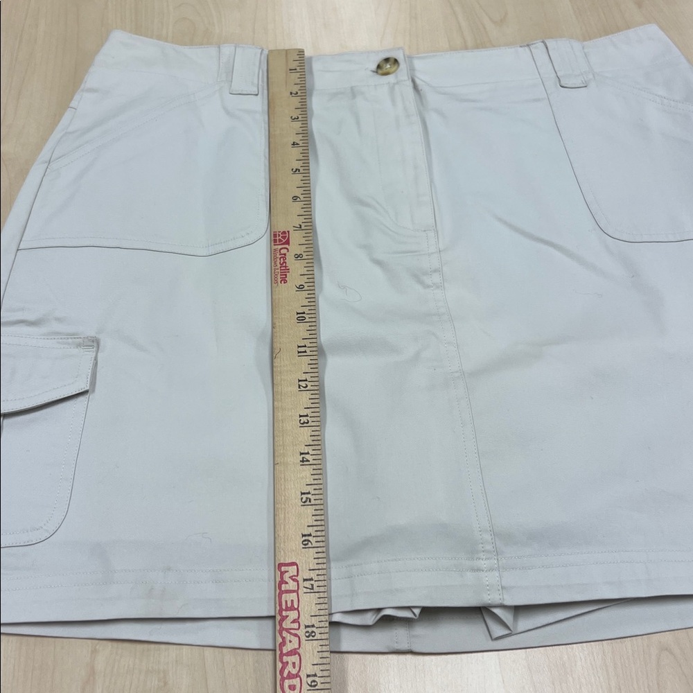 Chaus Sport Vintage Y2K Beige Cargo Mini Skort Utility Gorpcore 90s Grunge 14 - Picture 3 of 10